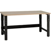 BenchPro Roosevelt Series 30" x 72" Particle Board Top Adjustable Workbench with Black Frame RPB3072