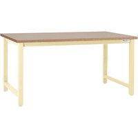 BenchPro Kennedy Series 30" x 72" Particleboard Top Adjustable Workbench with Beige Frame KW3072