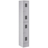 Regency Space Solutions Gray 12" x 15" x 78" Single, 2 Tier Locker - Assembled