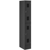 Regency Space Solutions Black 12" x 18" x 78" Single, 2 Tier Locker - Assembled