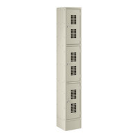 Regency Space Solutions Beige 12" x 12" x 78" Single, 3 Tier Locker - Assembled