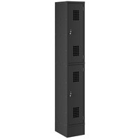 Regency Space Solutions Black 12" x 15" x 78" Single, 2 Tier Locker - Unassembled