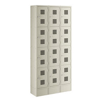 Regency Space Solutions Beige 36" x 12" x 78" 3 Wide, 4 Tier Locker - Assembled