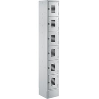 Regency Space Solutions Gray 12" x 12" x 78" Single, 6 Tier Locker - Assembled