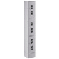 Regency Space Solutions Gray 12" x 12" x 78" Single, 3 Tier Locker - Unassembled