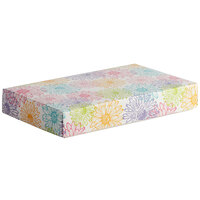 7" x 4 3/8" x 1 1/8" 2-Piece 1/2 lb. Spring Print Candy Box - 125/Case