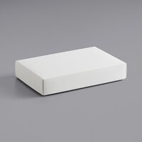 11" x 7 1/4" x 2" 2-Piece 3 lb. White Candy Box - 100/Case