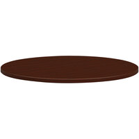 HON Mod 36" Round Traditional Mahogany Laminate Conference Table Top