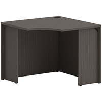 HON Mod 36" Square Slate Teak Laminate Corner Desk Shell