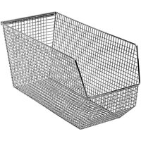 Quantum 17 3/4" x 8 1/8" x 9" Chrome Wire Mesh Bin QMB565C