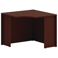 HON Mod 36" Square Traditional Mahogany Laminate Corner Desk Shell