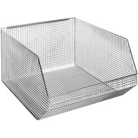 Quantum 18 1/2" x 17 1/8" x 11 1/8" Chrome Wire Mesh Bin QMB570C