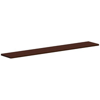 HON Mod 72" x 12" x 1" Traditional Mahogany Laminate Transaction Top