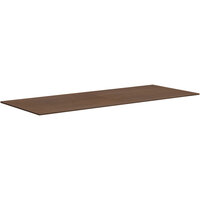 HON Mod 48" x 120" Rectangular Sepia Walnut Laminate 2-Piece Conference Table Top