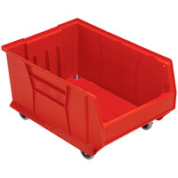 Quantum Red Mobile Hulk Bin, 23 7/8" x 16 1/2" x 11"