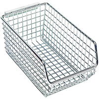 Quantum 7 1/4" x 4 1/4" x 3" Chrome Wire Mesh Bin QMB520C