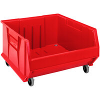 Quantum Red Mobile Hulk Bin, 23 7/8" x 22 1/2" x 12"