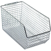 Quantum 10 3/4" x 5 1/2" x 5" Chrome Wire Mesh Bin QMB530C