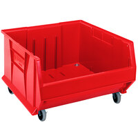 Quantum Red Mobile Hulk Bin, 29 7/8" x 16 1/2" x 11"