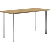 HON Coze 54" x 24" Natural Recon / Silver Laminate Desk