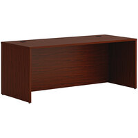 HON Mod 72" x 30" Traditional Mahogany Laminate Desk Shell