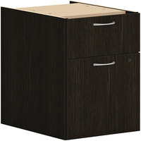 HON Mod 15" x 20" x 20" Java Oak 1 Box Hanging Pedestal with 1 File Drawer