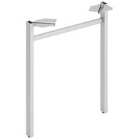 HON Mod 24" Silver U-Leg for Laminate Worksurfaces