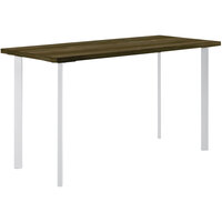 HON Coze 42" x 24" Florence Walnut / Designer White Laminate Desk