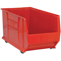 Quantum Red Mobile Hulk Bin, 29 7/8" x 16 1/2" x 15"