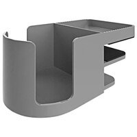 Deflecto 7 1/16" x 3 15/16" x 3 1/2" Gray Desk Cup Holder / Organizer