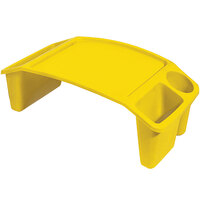 Deflecto 12" x 23 3/8" x 8 1/2" Yellow Antimicrobial Kids Lap Tray