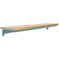 BenchPro 15" x 60" Light Blue Adjustable Height Wood Butcherblock Top Shelf TSVL1560