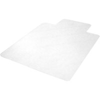 Deflecto EconoMat Plus 36" x 48" Antimicrobial Clear Vinyl Lipped Straight Edge Hard Floor Chair Mat