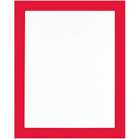 Deflecto 8 1/2" x 11" Self-Adhesive Sign Holder with Red Border 68776R - 2/Pack