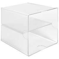 Deflecto 6" Clear Stackable 1-Shelf Organizer Cube