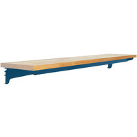 BenchPro 15" x 60" Dark Blue Adjustable Height Wood Butcherblock Top Shelf TSVL1560