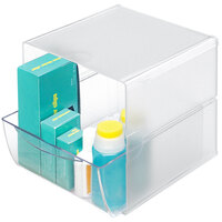 Deflecto 6" x 7 1/8" x 6" Clear Stackable 1-Drawer Organizer Cube