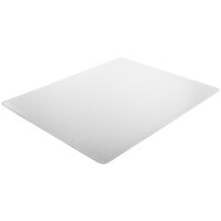 Deflecto SuperMat 46" x 60" Clear Vinyl Medium Pile Carpet Rectangle Beveled Edge Chair Mat