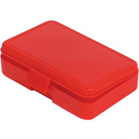 Deflecto 5 1/2" x 8" x 2" Red Antimicrobial Kids Pencil Box