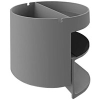 Deflecto 3 7/8" x 3 1/2" Gray Small Desk Organizer