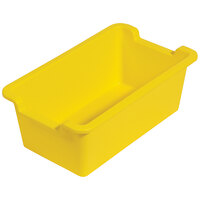 Deflecto 8 1/16" x 13 1/14" x 5 1/16" Yellow Antimicrobial Kids Rectangular Storage Bin