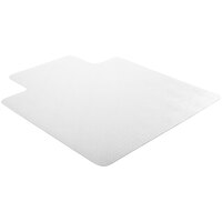 Deflecto EconoMat 36" x 48" Clear Vinyl Lipped Straight Edge Hard Floor Chair Mat