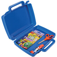 Deflecto 8 1/2" x 10 1/4" x 2 3/4" Blue Antimicrobial Kids Storage Case