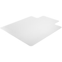 Deflecto SuperMat 46" x 60" Clear Vinyl Medium Pile Carpet Lipped Beveled Edge Chair Mat