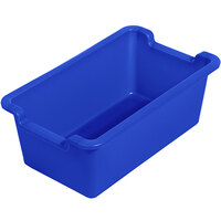 Deflecto 8 1/16" x 13 1/14" x 5 1/16" Blue Antimicrobial Kids Rectangular Storage Bin