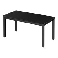 Correll 30" x 72" Black Granite Thermal-Fused Laminate Top Library Table - 29" Height