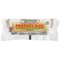 Nathan's Famous 6" Beef Pretzel Dogs - 40/Case