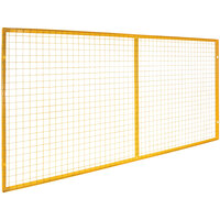 Vestil 122 13/16" x 48 1/2" Yellow Steel Pallet Rack Back Guard PRSN-120-4