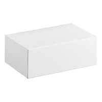 Baker's Lane 10" x 6 1/4" x 3 1/2" White Auto-Popup Donut / Bakery Box - 150/Case