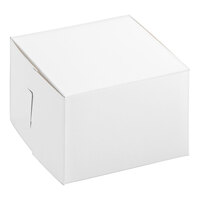 Baker's Lane 6" x 6" x 4" White Customizable Cake / Bakery Box - 250/Bundle